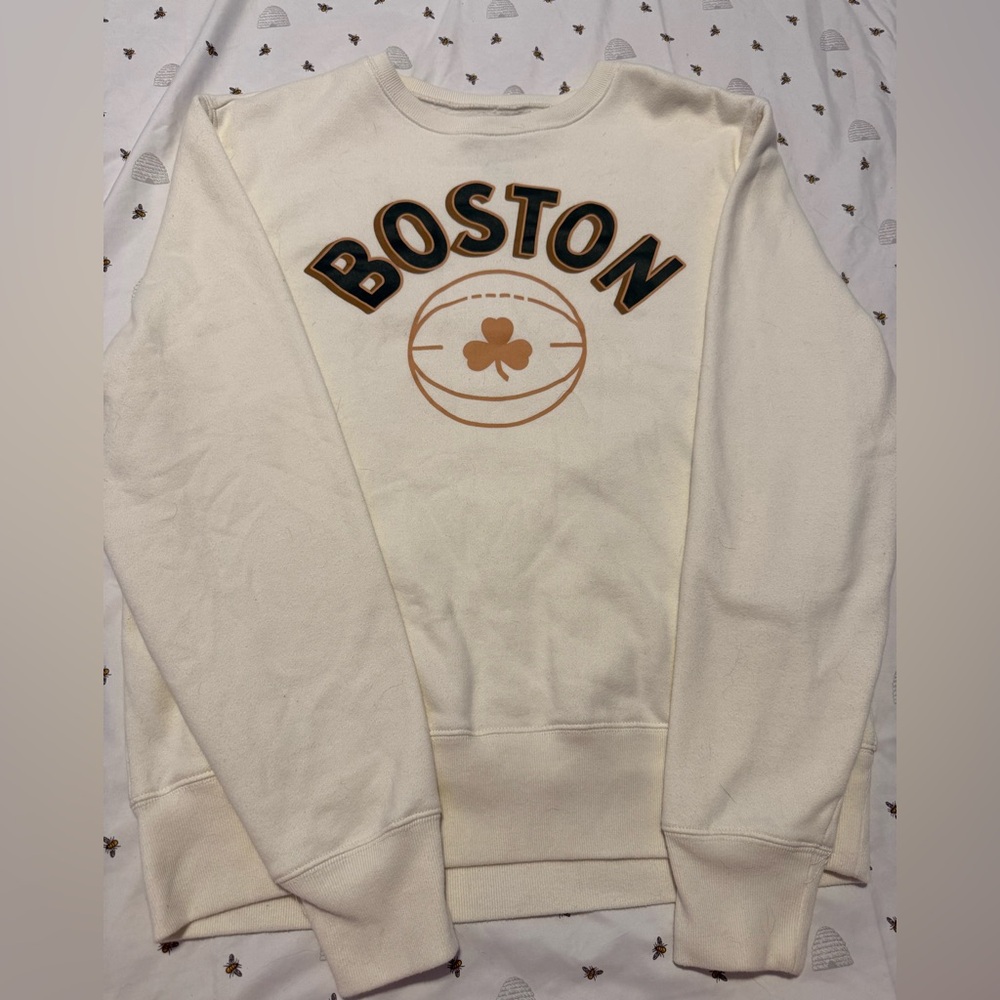 Boston Celtics Cream Crewneck Sweater
